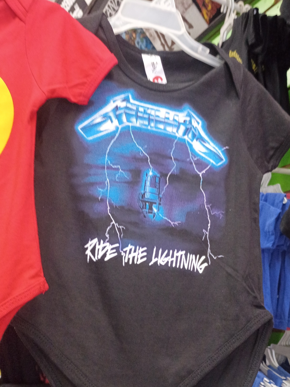 Rare Metallica 'Ride the Lightning' Kids Graphic Tee - Metal Band Shirt 6 Months
